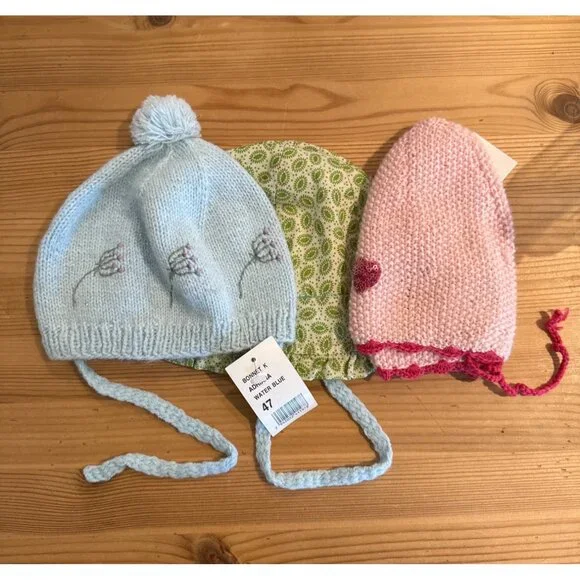 Jacadi Hat bundle girls 9 months knit sunhat JW - Picture 1 of 6